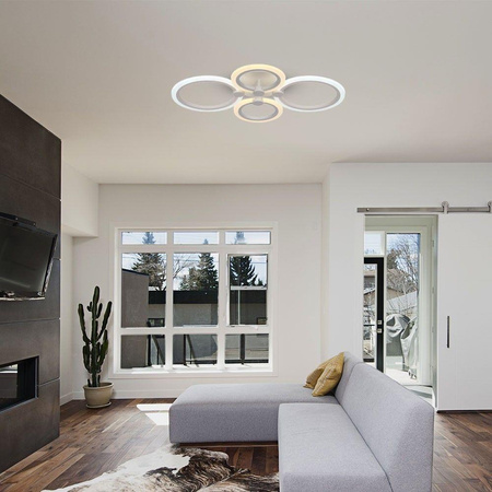 Oprawa Sufitowa V-TAC 51W LED Ściemnialna Biała Pilot VT-7717 3000K-4000K-6000K 3900lm