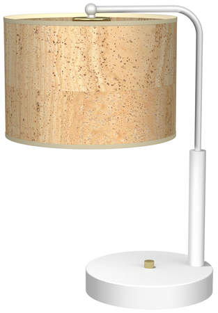 Lampa gabinetowa biurkowa CORK White/Cork 1xE27 z włącznikiem w podstawie