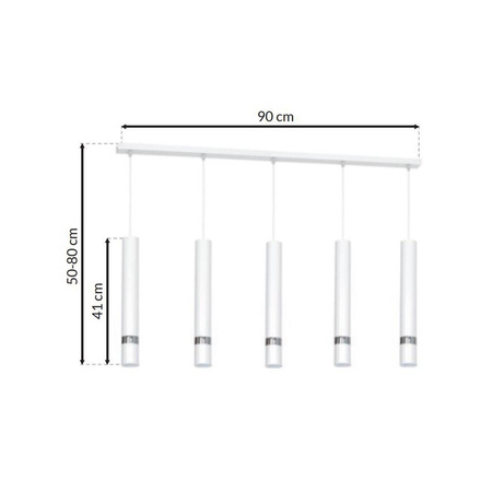 Lampa wisząca JOKER WHITE 5xGU10 biała