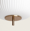 Lampa Wisząca z Metalu i Szkła Beca biała złota