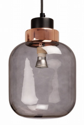 Lampa wisząca szklana grafitowa Frasco