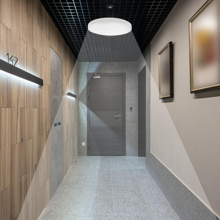 Plafon V-TAC 18W LED Okrągły 29cm Natynkowy Pilot Czujnik Ruchu IP44 Biały VT-8618S 6500K 1830lm