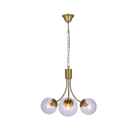 Lampa wisząca złota 3xE14 żyrandol Dani 33-79015