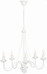 Lampa wisząca żyrandol świecznikowy biały Baron 5xE14