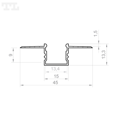 LED GK18-7 Profil 2000 mm anod (nr kat 9618702)
