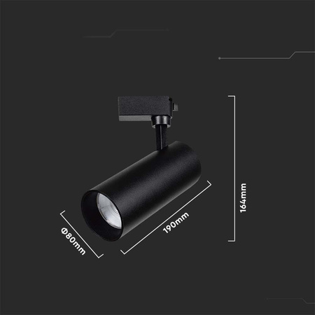 Oprawa Szynosystem 3F V-TAC 35W 34st SAMSUNG CHIP CRI90+ Czarna VT-11035 4000K 3000lm 5 Lat Gwarancji