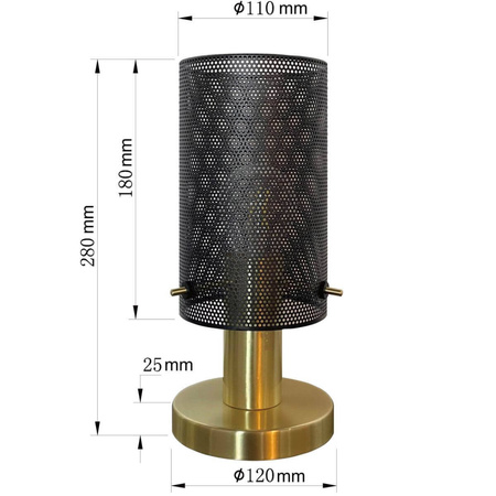 Light prestige Tirana biurkowa czarna LP-945/1T BK