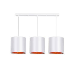 Lampa wisząca biała listwa 3xE27 Atlanta 33-00651