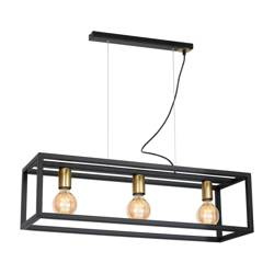 Lampa wisząca metalowa CAGE 3xE27 czarny