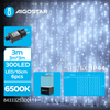 Kurtynka świetlna 300 LED barwa zimna 6500k IP44 3mx3m