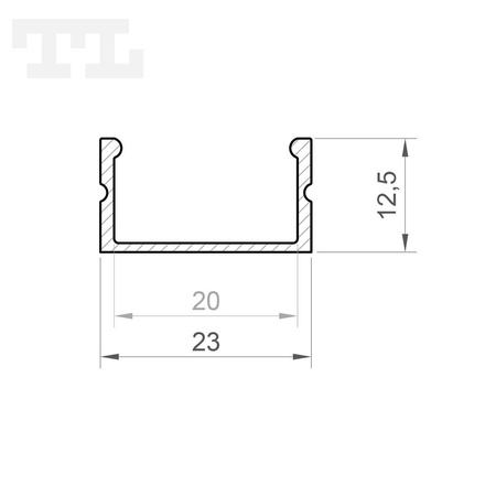 LED P13-2 Profil 3000 mm biały lakierowany (nr kat 8613216)
