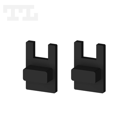 Komplet zaślepek bocznych czarnych P10-4 z szybą (1 szt. z otworem, 1 szt bez otworu) (nr kat 7710413)