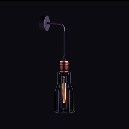 Nowodvorski Kinkiet czarny miedź WORKSHOP 