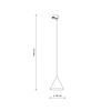 Tk Lighting TRACER CONO BLACK lampa wisząca 1xE27