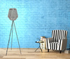 Lampa podłogowa NEPTUN trójnóg klosz pleciony zebra