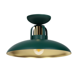 Lampa sufitowa FELIX GREEN/GOLD 1xE27 butelkowa zieleń