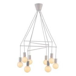 Lampa wisząca biała matowa 8xE27 dwuobwodowa Alto Candellux 38-70944