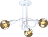 Lampa sufitowa z zakręconymi, białymi ramionami K-3610 z serii DEZE