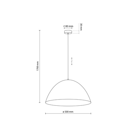 Lampa wisząca FARO Ochra 1xE27 500