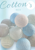 Lampki dekoracyjne COTTON BALLS 20xLED kule błękitne szare na baterie 3xAA