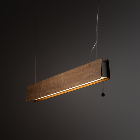 Nowodvorski Lampa wisząca regulowana z włącznikiem drewniana OSLO LED 90 