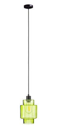 Lampa wisząca szklana zielona nowoczesna EP017