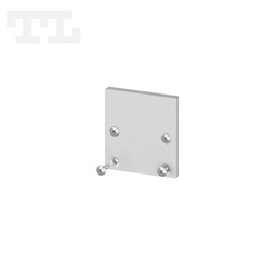 Zaślepka aluminiowa srebrna P25-2, P25-3 bez otworu (wkręty w komplecie) (nr kat 7725212)