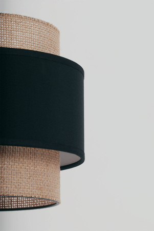 Lampa wisząca boho z podwójnym abażurem K-5230 z serii GATO