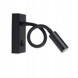 Nowoczesny kinkiet ścienny LED z włącznikiem regulowany czarny