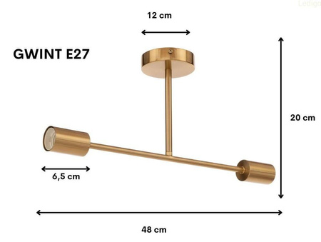 Lampa sufitowa Multi Patyczak złota 2xE27