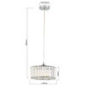 Okrągła lampa wisząca Vetro chrom 1xE27