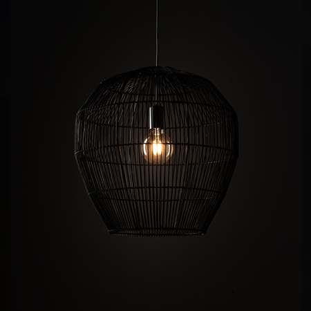 Lampa wisząca Boho HAITI M czarne drewno bambus Nowodvorski 11167