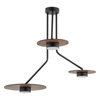 Nowodvorski Lampa sufitowa czarna drewno DISK 