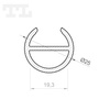 LED P19-1 Profil 2000 mm anod (nr kat 8619102)
