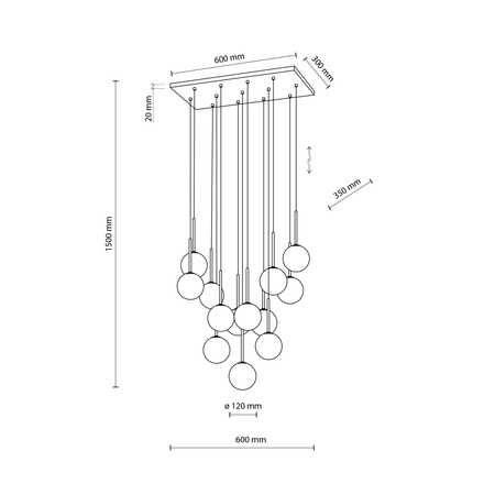 Lampa wisząca MARTIN WHITE 13xG9