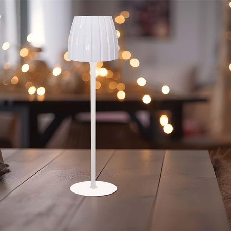 Lampka Biurkowa Nocna V-TAC 2,7W LED 34cm Ładowanie USB Ściemnianie Biała 