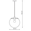 Puerto lampa wisząca duża czarna LP-004/1P L BK