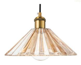 Lampa wisząca sufitowa szklana Japandi bursztynowa 1xE27