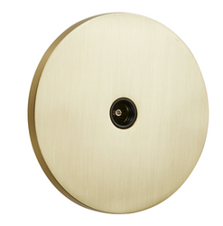 Gniazdo TV podtynkowe okrągłe metalowe TOGGLICA ROUND złoty szczotkowany