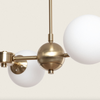 Lampa Sufitowa Metalowa Moonlight 10xG9 złota mleczne kule