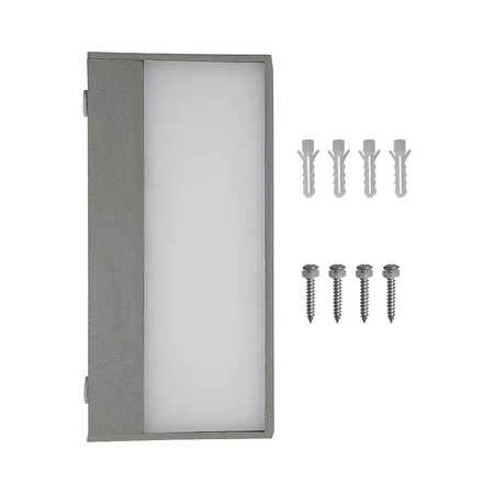 Oprawa Ścienna V-TAC 9W LED Góra Dół Szara IP65 VT-8056 3000K 850lm