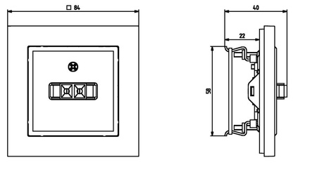 Ospel Sonata Kaszmir Gniazdo głośnikowe pojedyncze GG-1R/m/82
