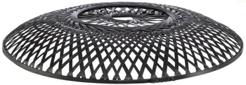 Klosz boho płaski bambusowy czarny talerz 45cm