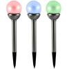 Lampa solarna Led KULA RGB szklana SL2302S INOX