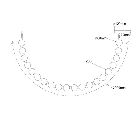 Light prestige Dorado Rope 2m wisząca złota CCT LP-002/2M CCT