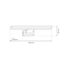 Kinkiet PINTO SATIN GOLD 7W 3000K LED 30cm 