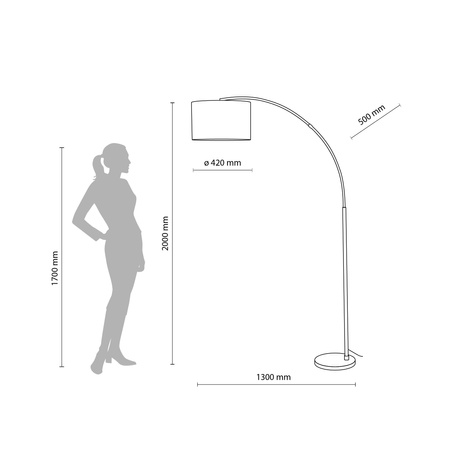 Lampa podłogowa ZENITH White 1xE27