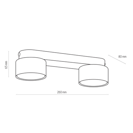 Lampa sufitowa SPACE Black/Gold 2xGX53