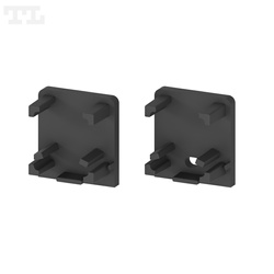 Komplet zaślepek bocznych czarnych P13-2 do osłonki C25 (2 szt bez otworu) (nr kat 771322503)