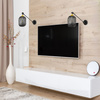 Kinkiet regulowany Rustic czarny klosz bambusowy